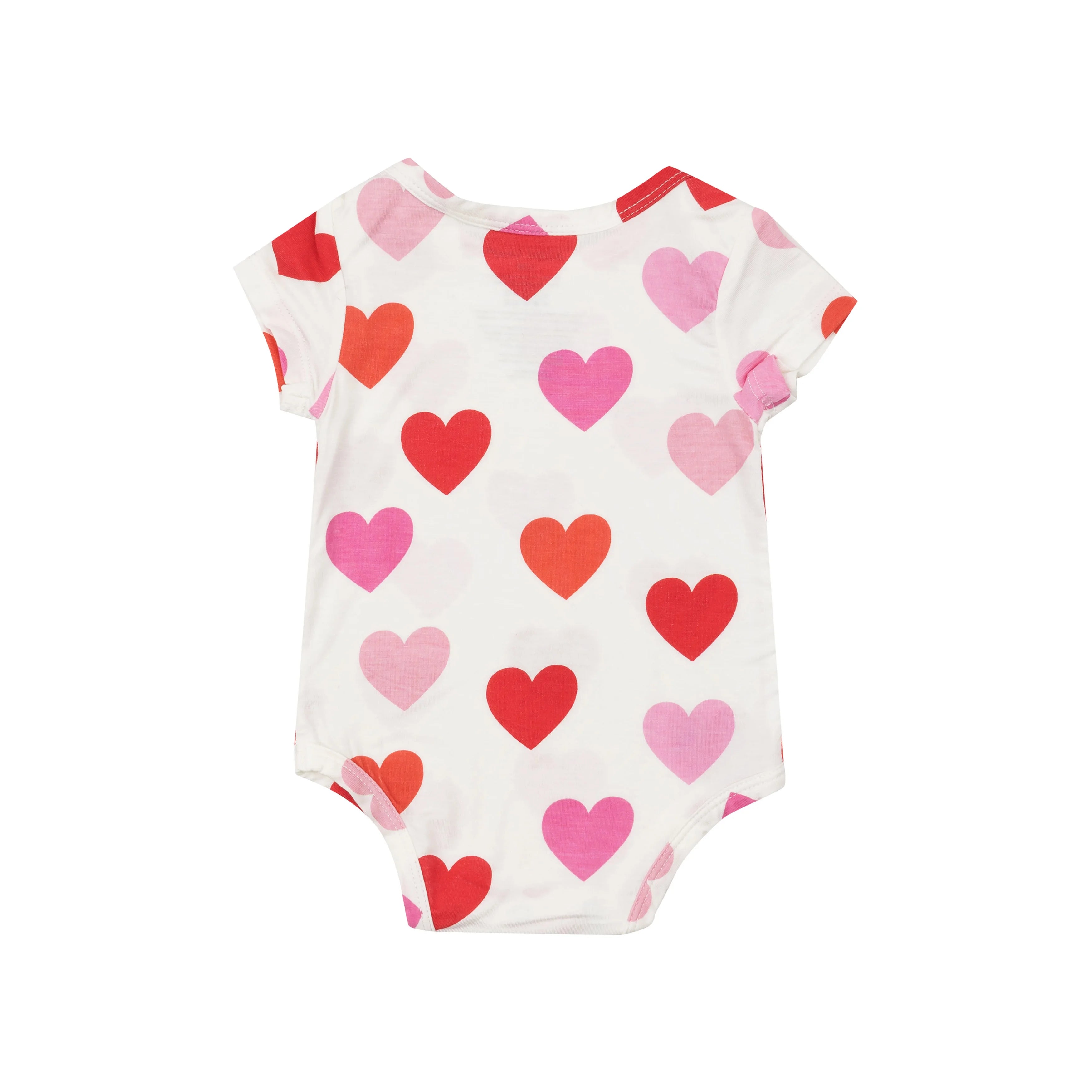 back of onesie with heart print all over