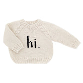 Knitted sweater with &