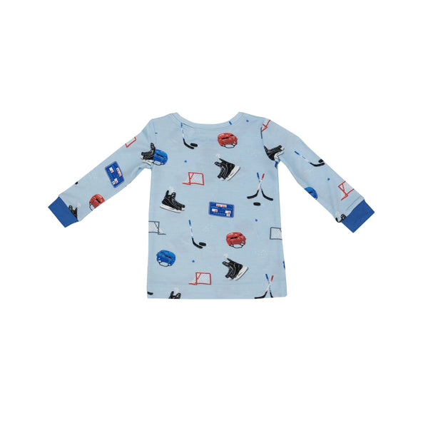 blue hockey pajamas
