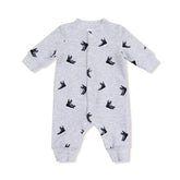 gray hockey baby romper
