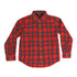 Red plaid shirt on a white background