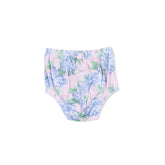 Floral-patterned baby bloomers on a white background