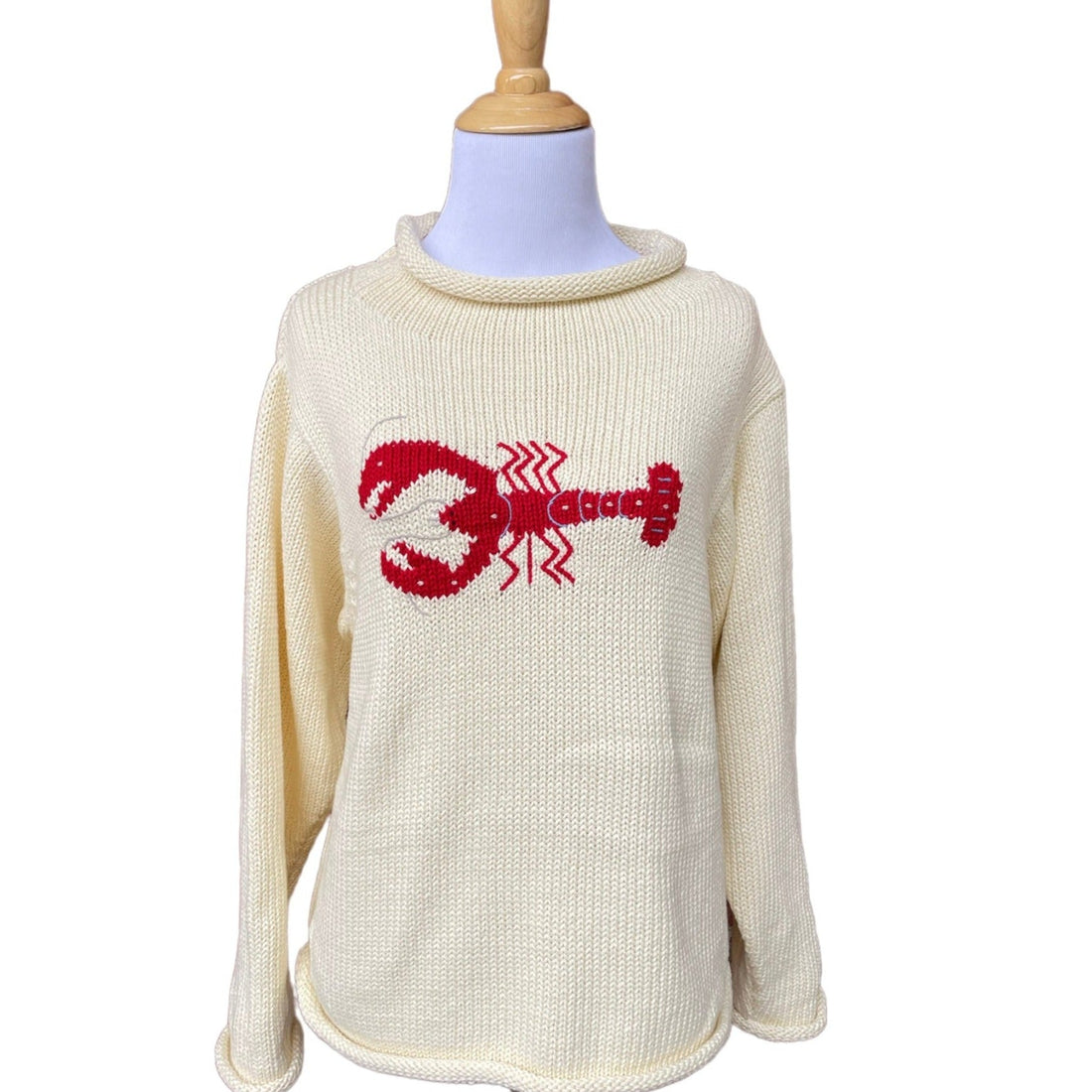 Ladies Ivory Lobster Sweater (New Fit)