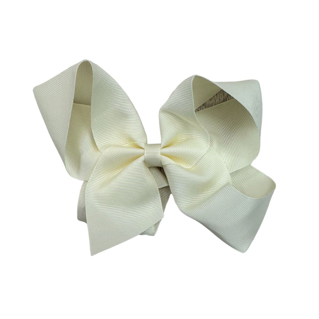 ivory grosgrain bow