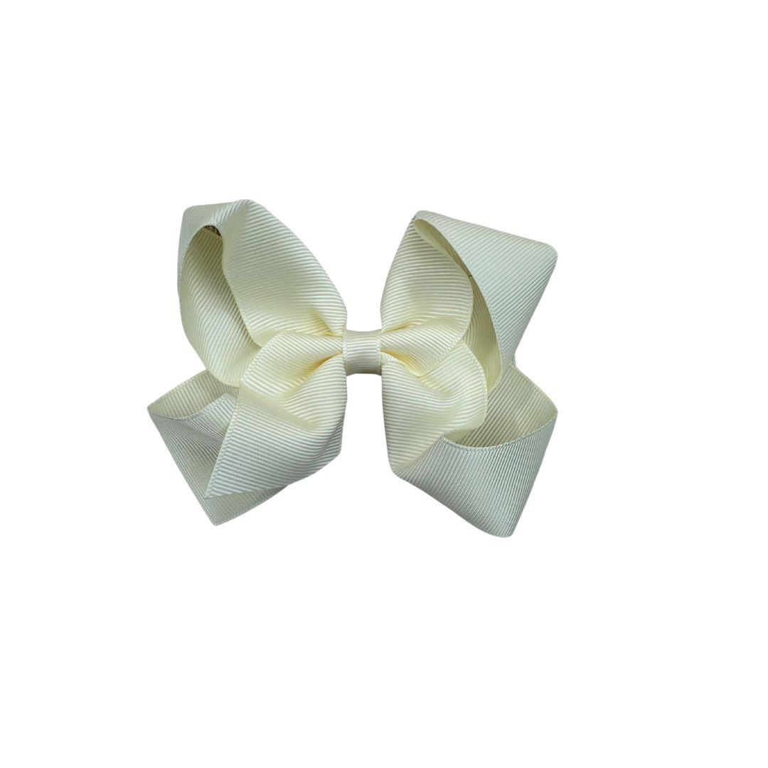 ivory grosgrain bow