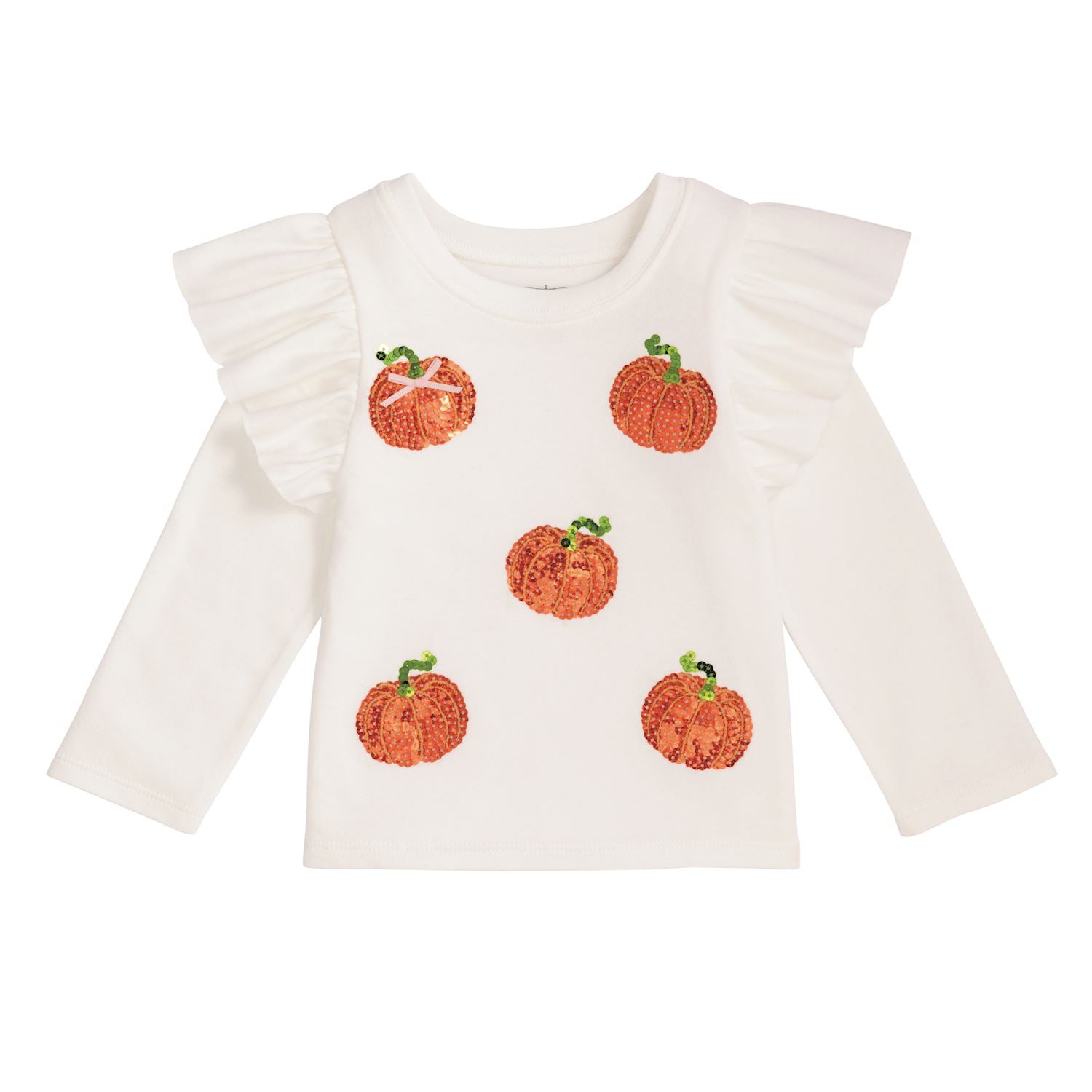 Ivory Sparkle Pumpkin Long Sleeve T-Shirt