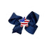 navy grosgrain bow with american flag embroidered in center