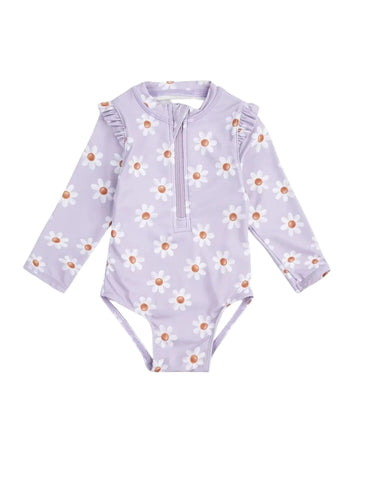 lavender daisy swimsuit