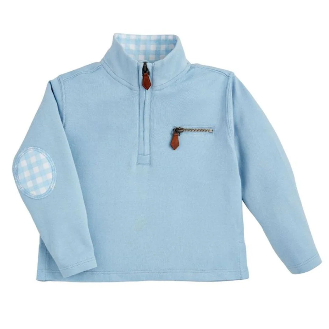 light blue quarter zip
