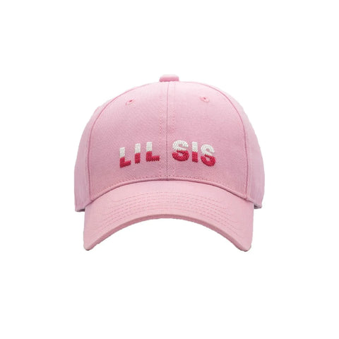 pink baseball hat with "Lil Sis' embroidered
