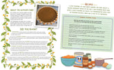 Page from a cookbook with pumpkin pie recipe and related content.