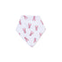 Hexagonal bandana with red lobster pattern on a white background