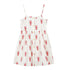 ivory dress with red lobsters, sleeveless with buttons down the front