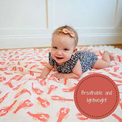 lobster roll baby swaddle blanket