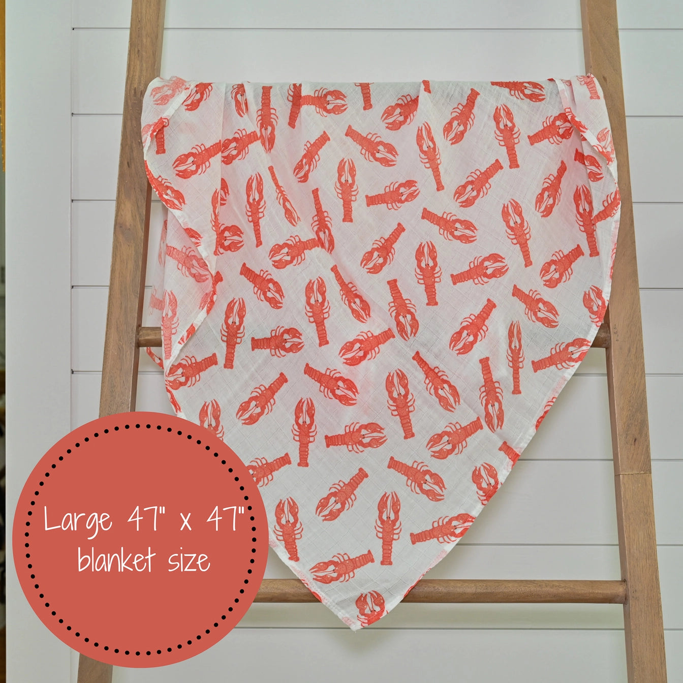 lobster roll baby swaddle blanket