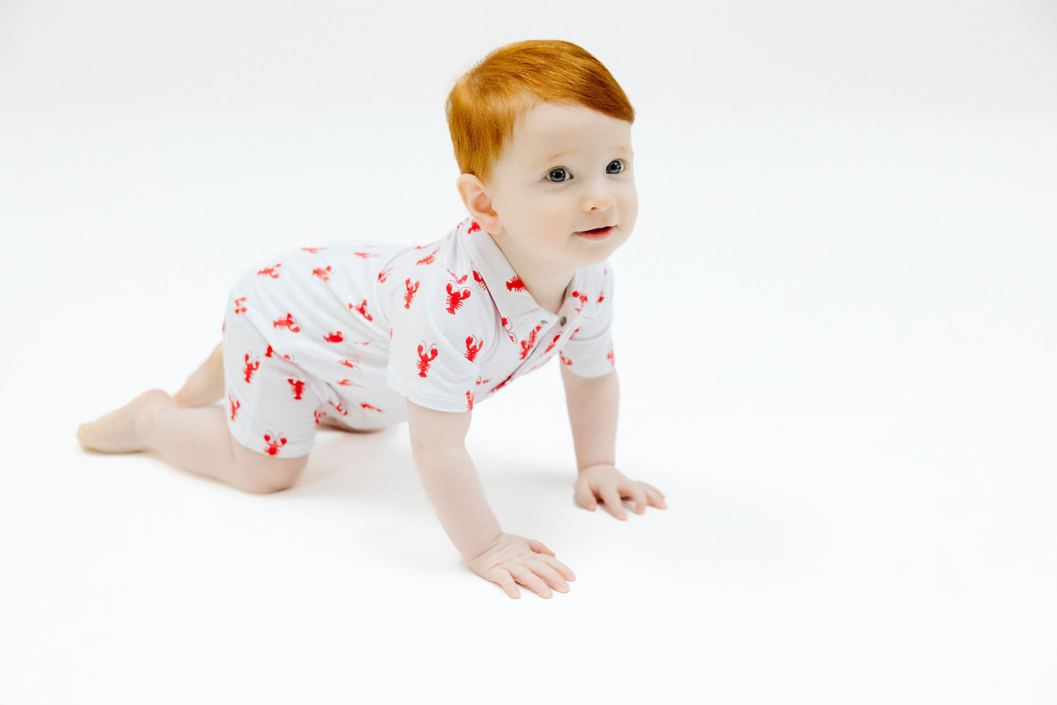 lobster baby romper