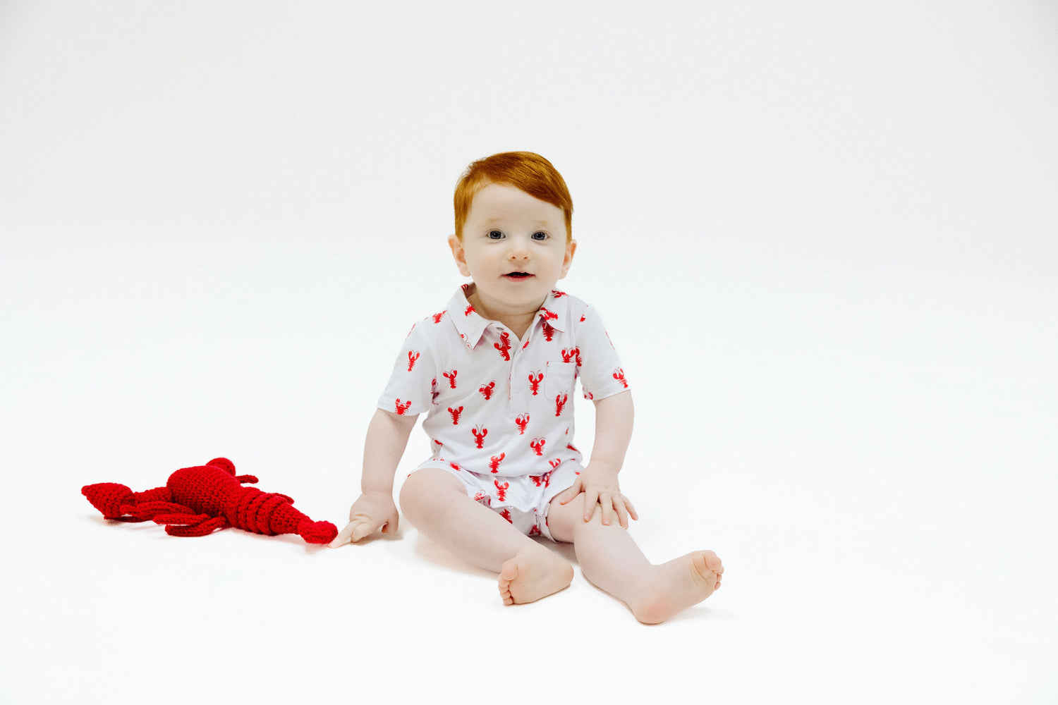 lobster baby romper