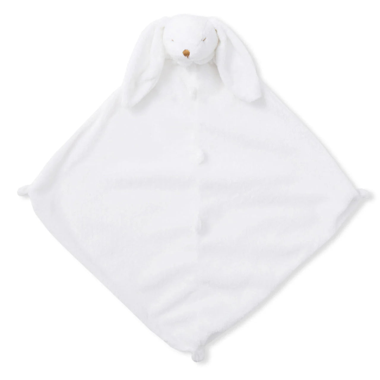 White plush toy with a soft texture on a white background