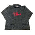 grey sweater with red lobster