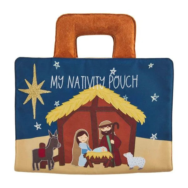 Nativity scene pouch with stars and &