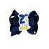 Navy blue bow with &