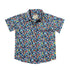 navy shirt with multi color buoys all over