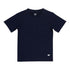 Navy blue t-shirt with a pocket on a white background