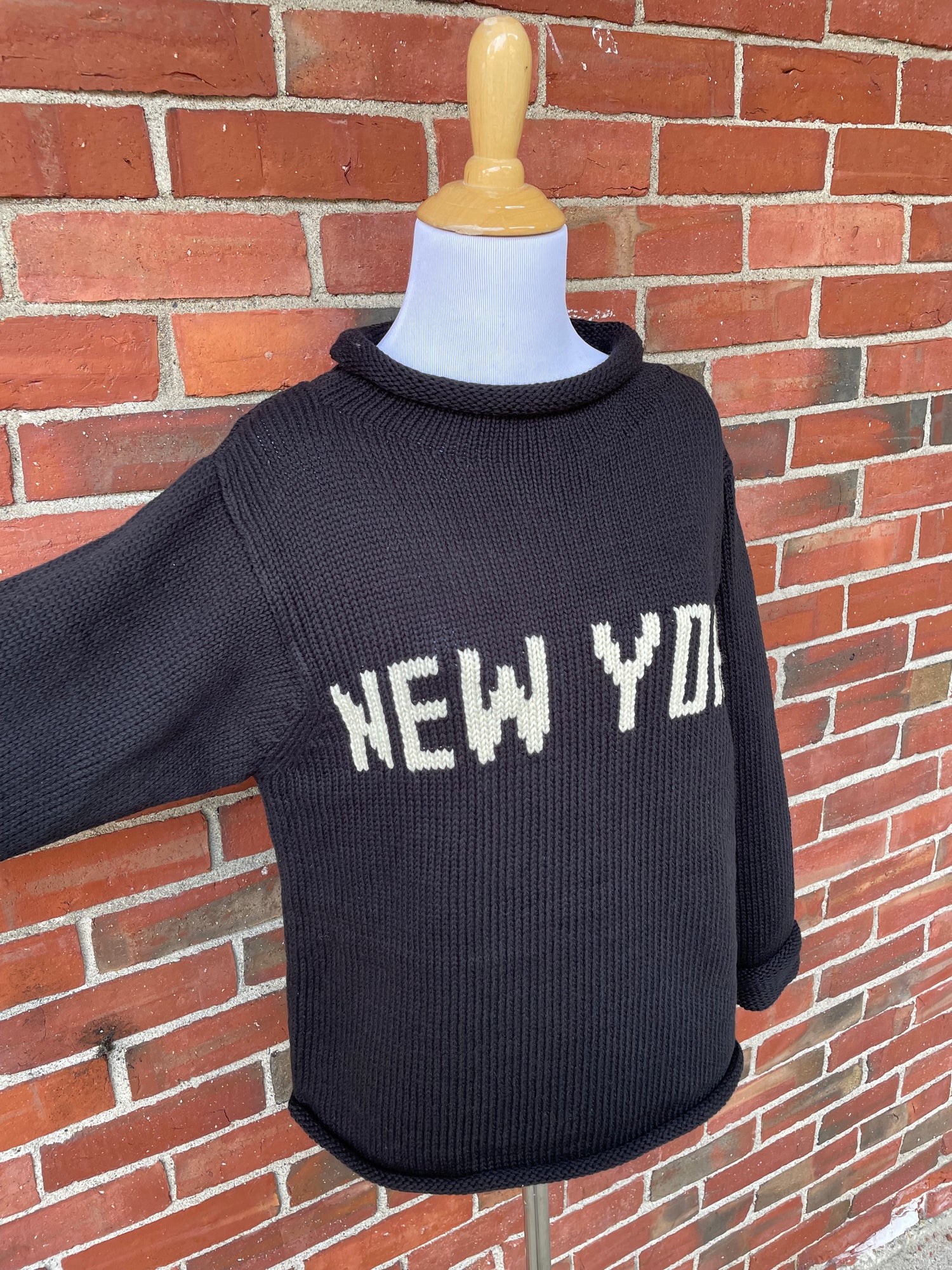 black and white new york sweater for adult