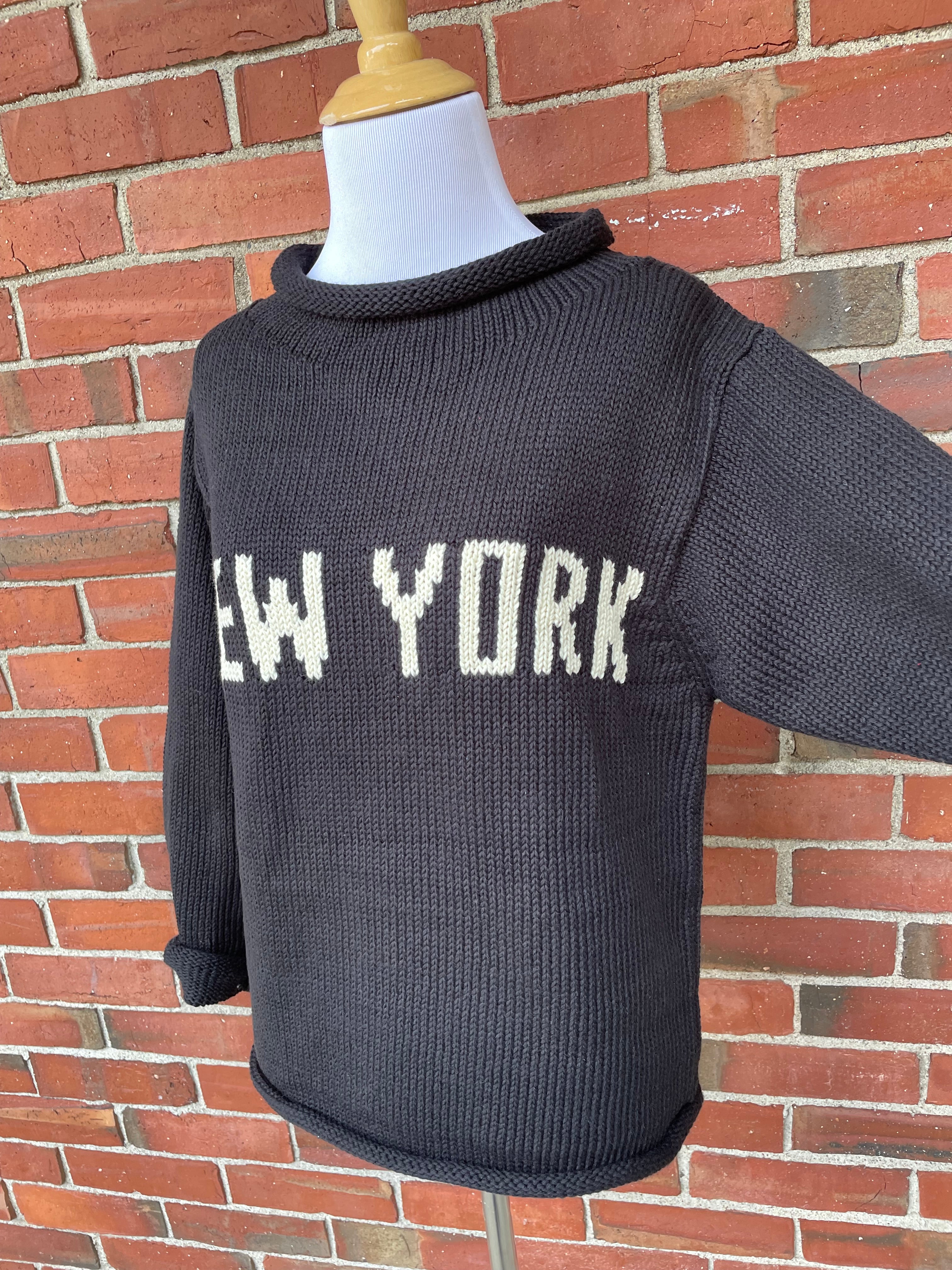 black and white new york sweater for adult