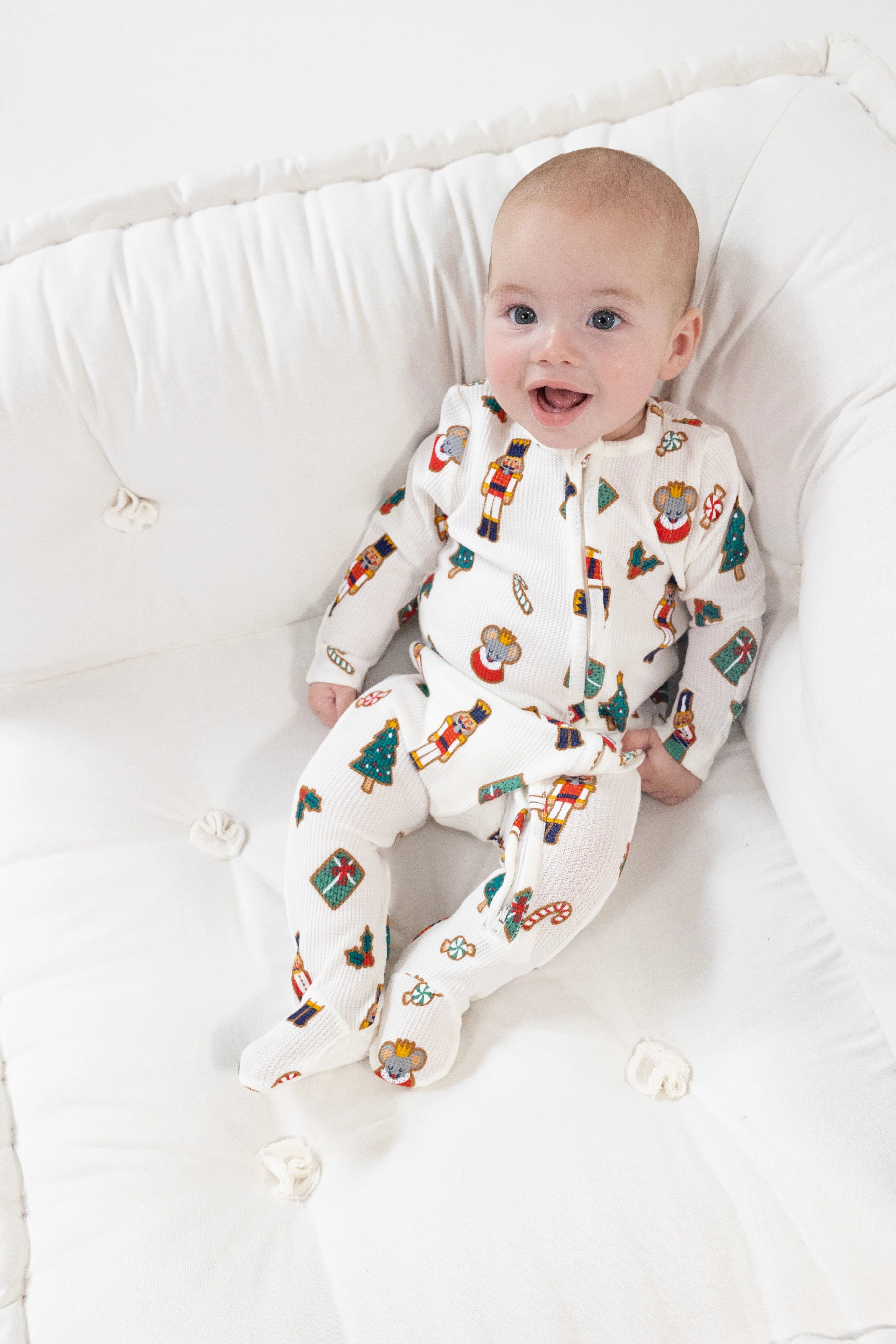 nutcracker baby christmas footie