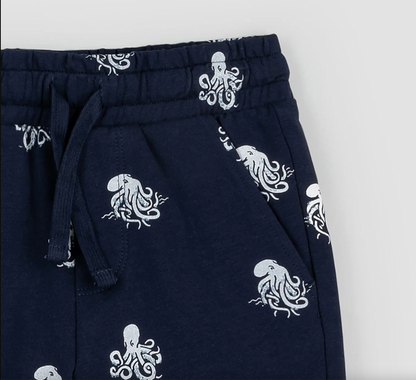navy octopus shorts