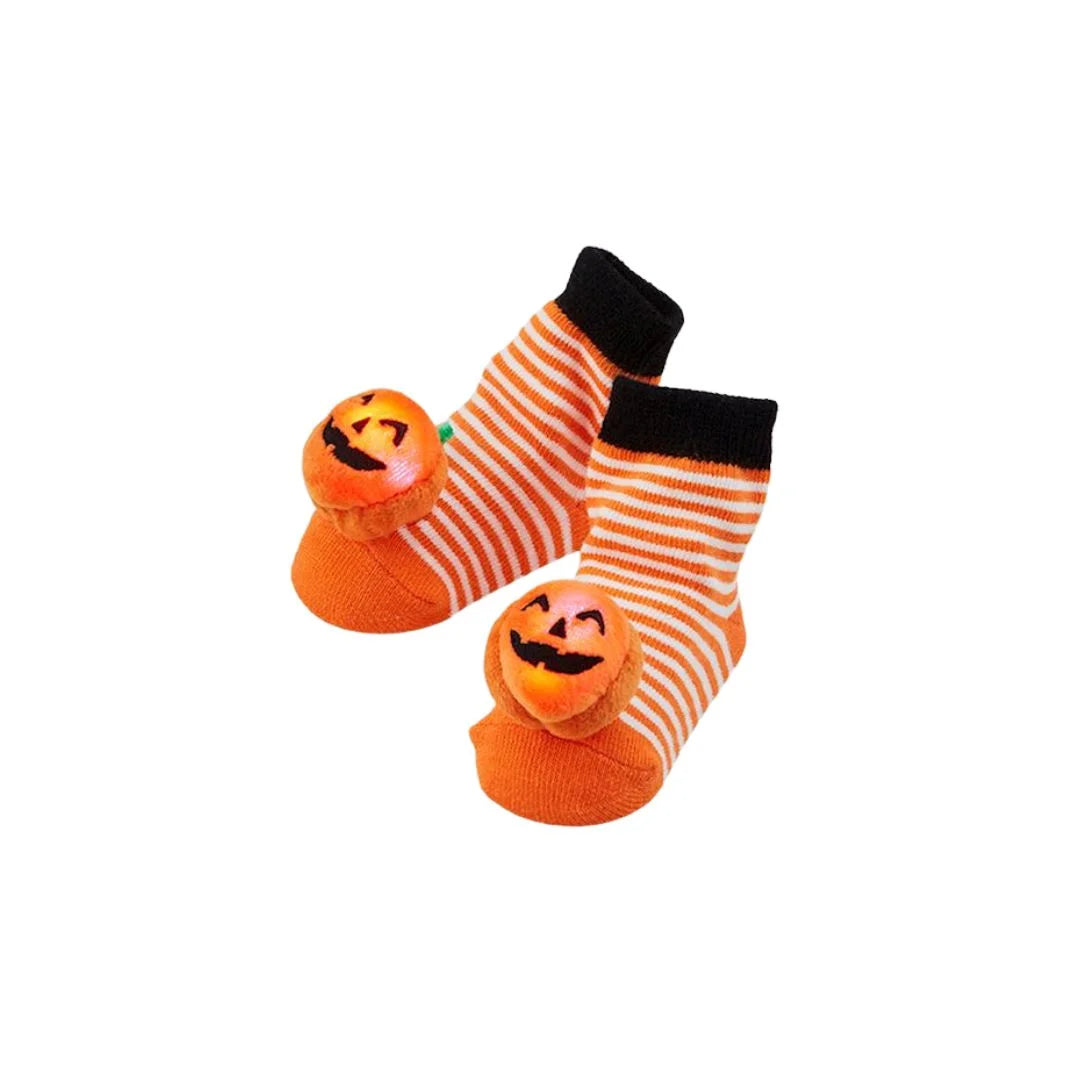 orange jack o lanterns socks