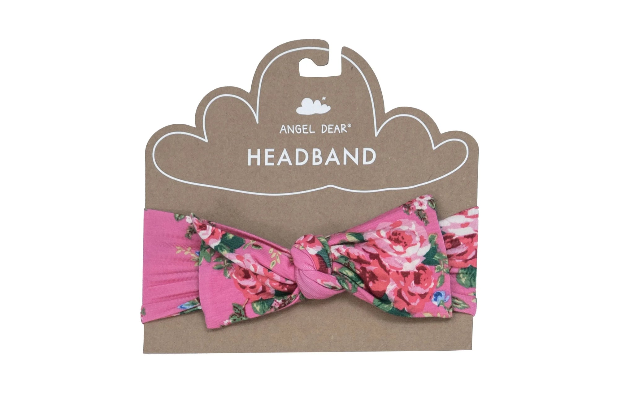 pink headband with floral print