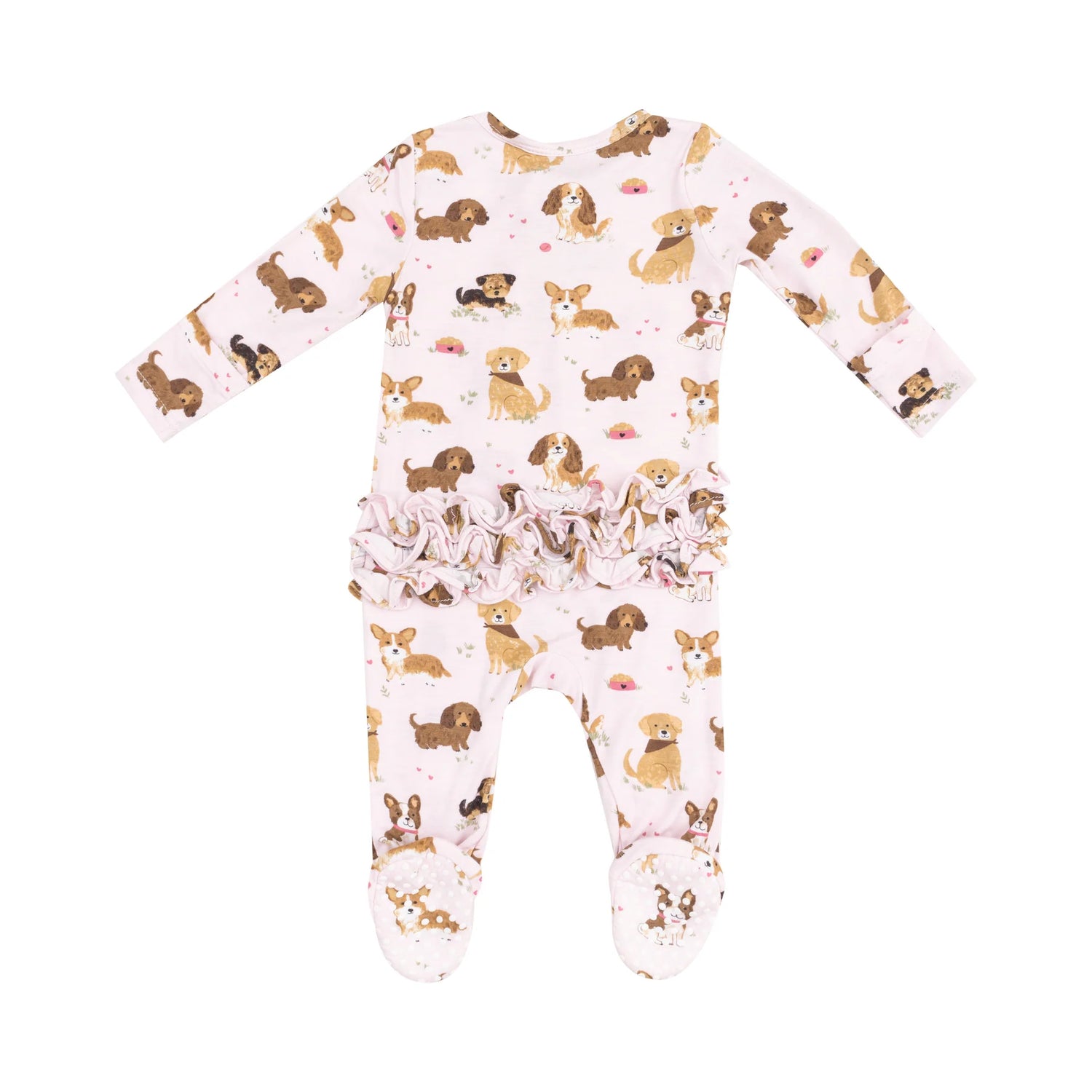 pink dog footie