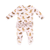pink dog footie