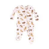 pink dog footie