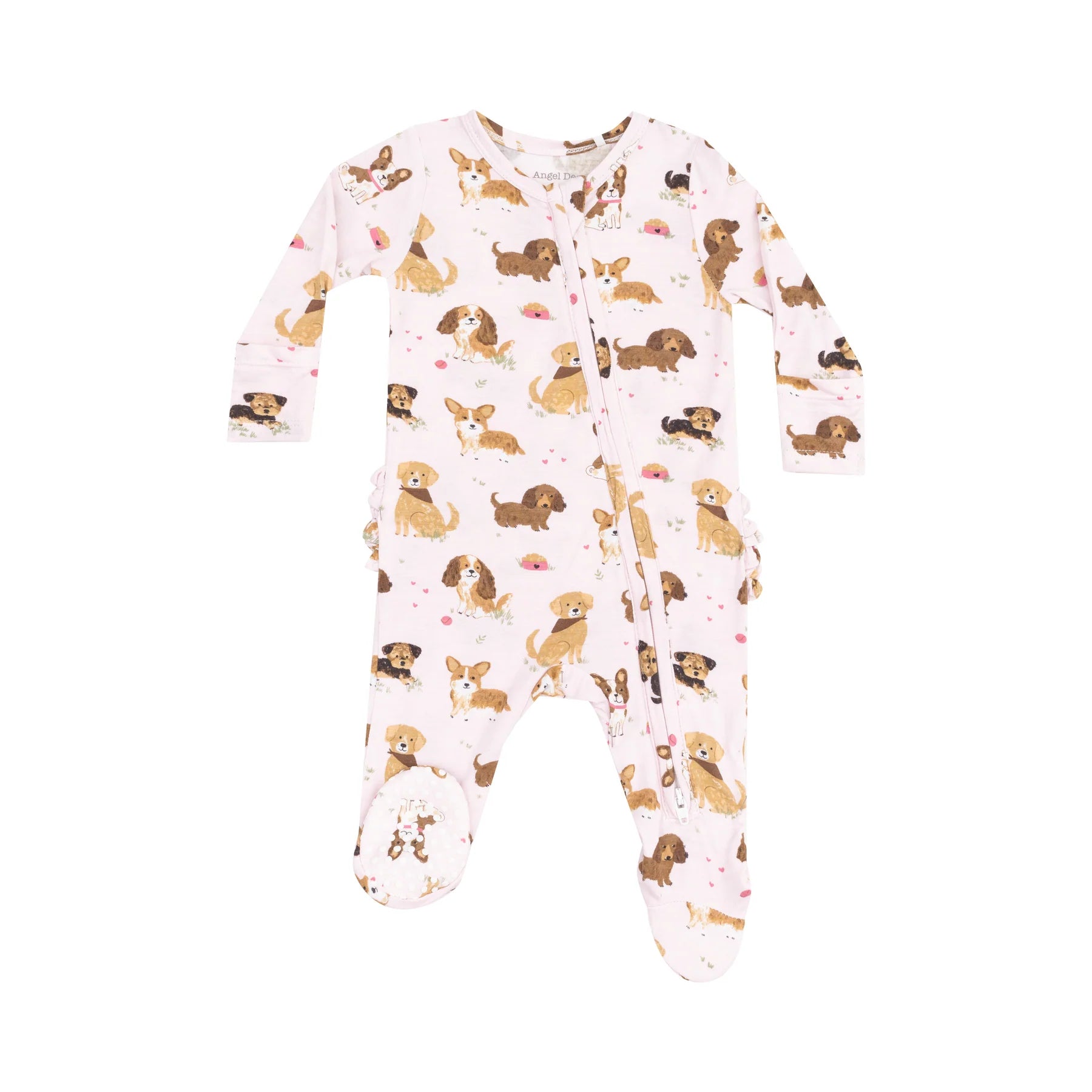 pink dog footie