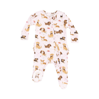 pink dog footie