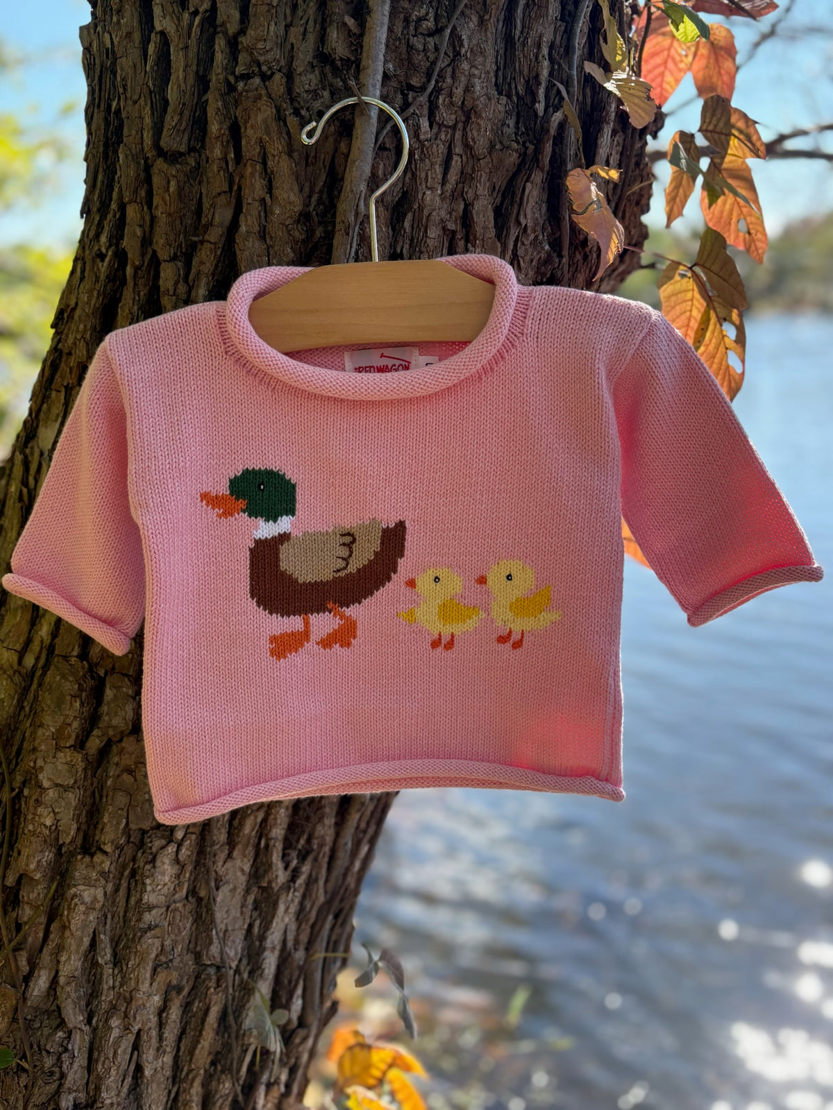 duckling sweater on tree