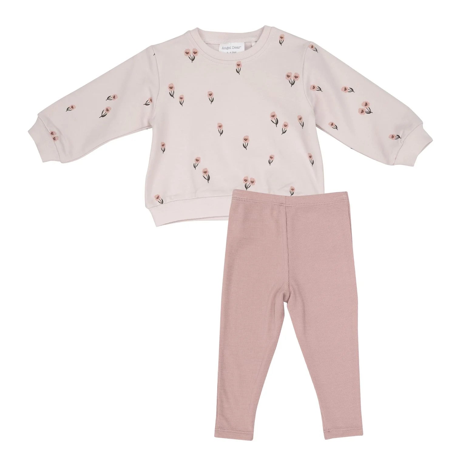 pink floral top and pink legging for kids