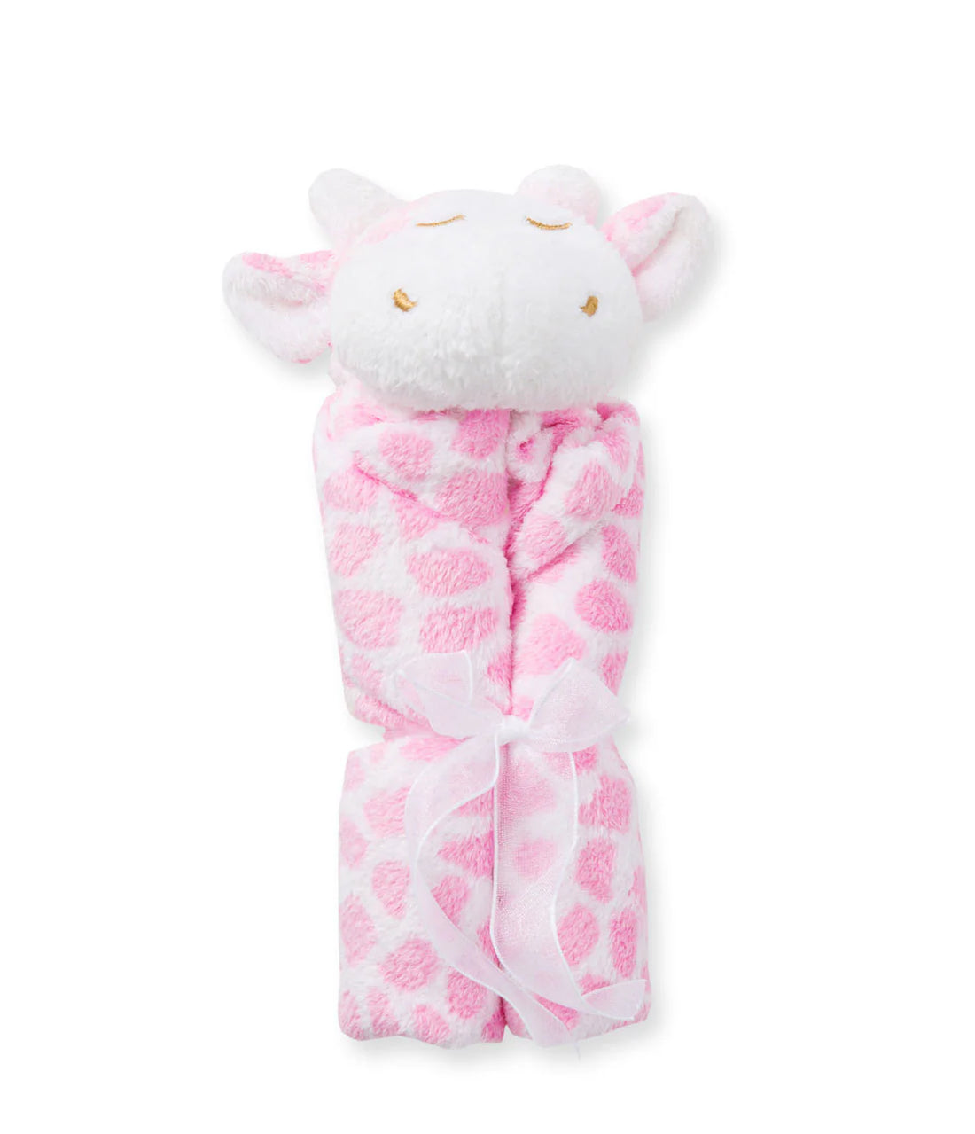 pink giraffe baby blanket