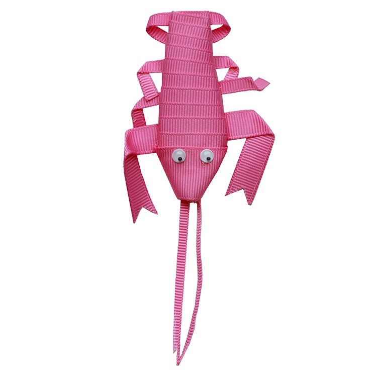 pink ribbon lobster hair clip