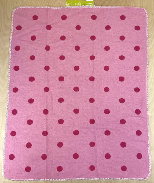 pink polka dot baby blanket