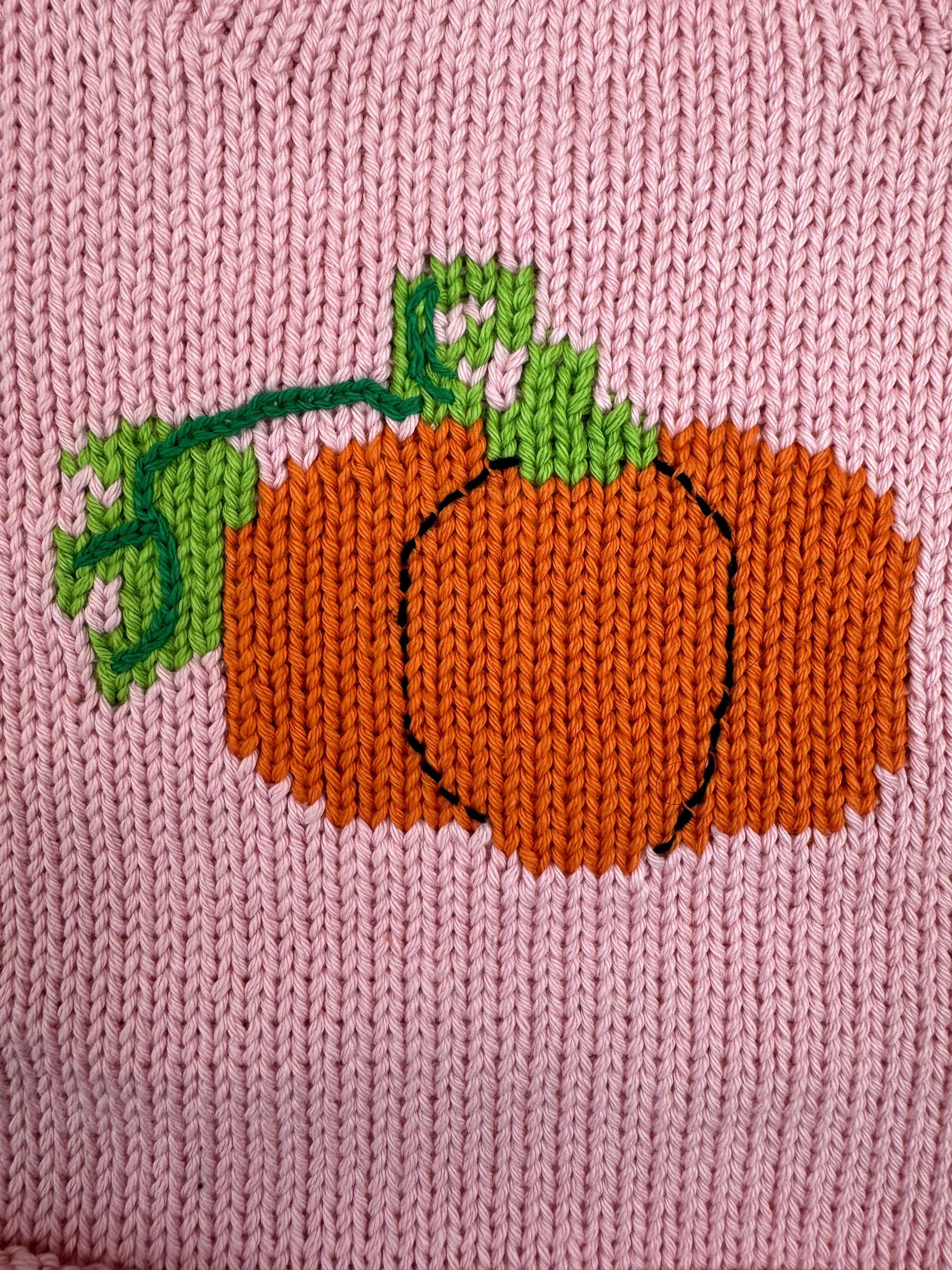 Pink Pumpkin Roll Neck Sweater