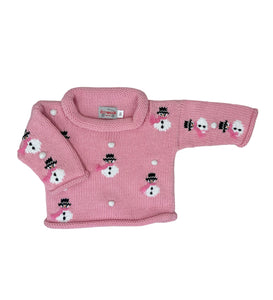 pink snowmen sweater