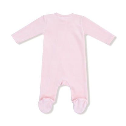 Light Pink Velour Footie