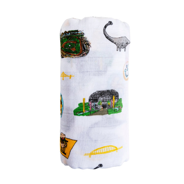 baby swaddle Pittsburgh Pennsylvania themed