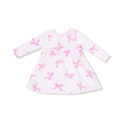 pretty pink bows baby girl dress