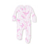 pink baby footie with bows all over