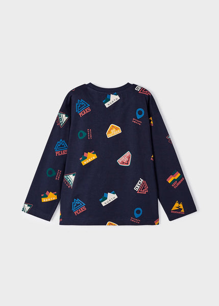 navy long sleeve outdoor climbing tee